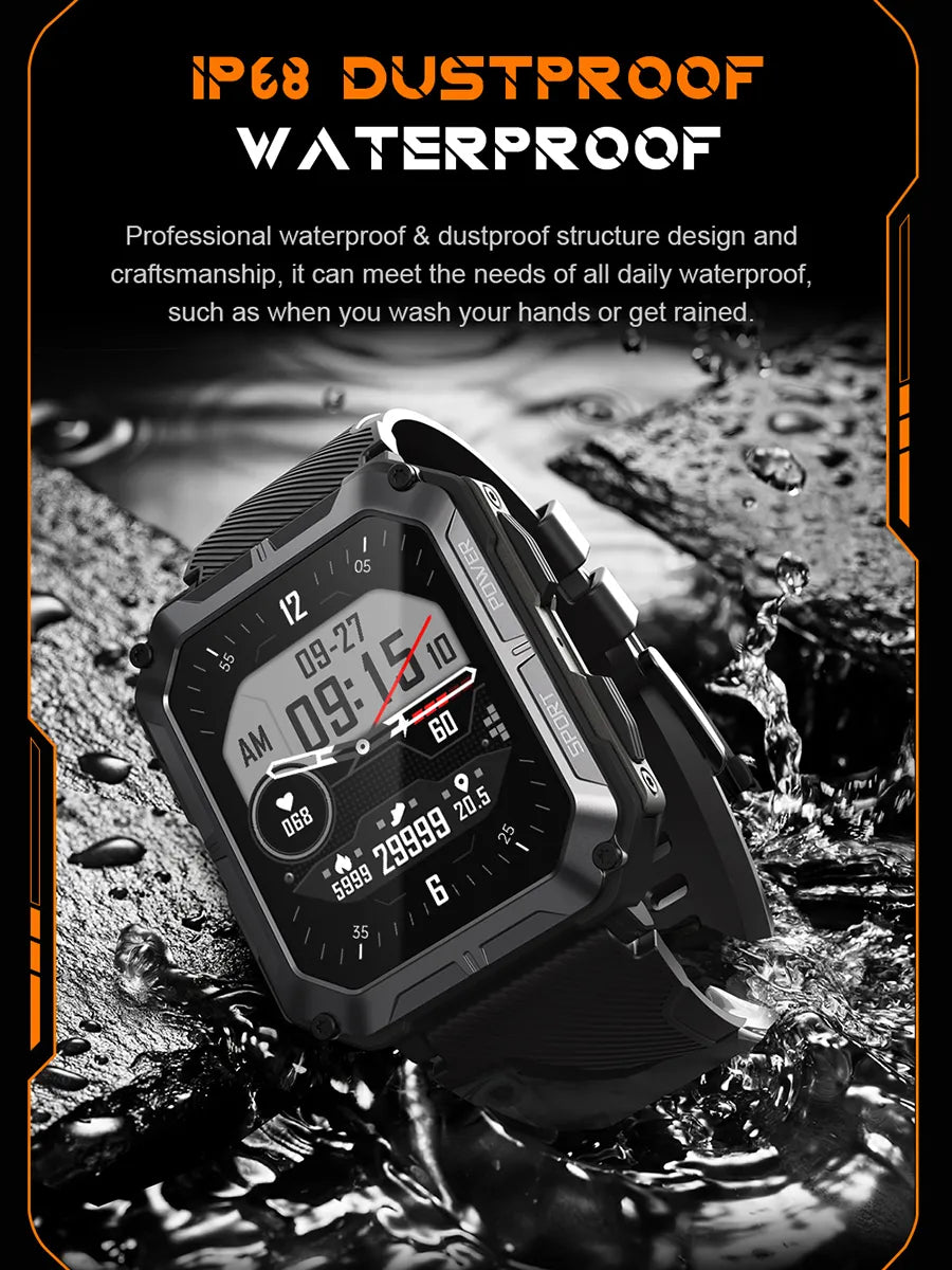LEMFO C20Pro Smart Watch Men Sport Smartwatch - Black_3